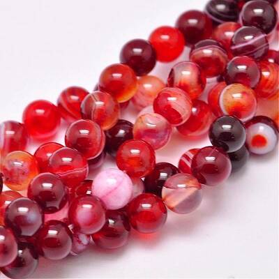 Natural Striped Agate/Banded Agate Bead Strands