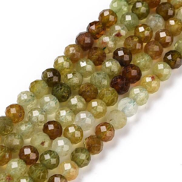 Natural Green Garnet Beads Strands