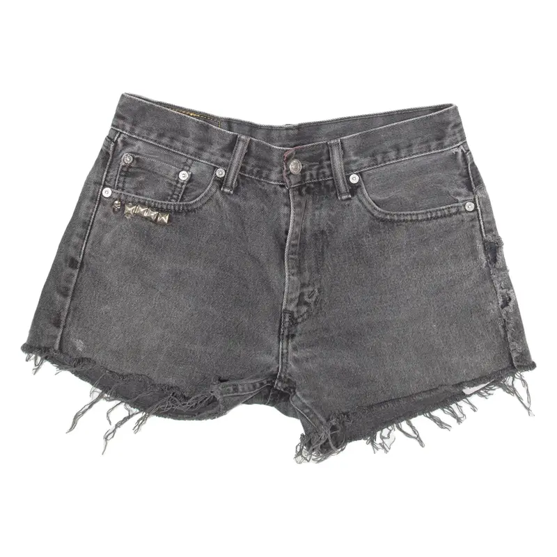 LEVI'S 505 Womens Denim Shorts Grey M W30