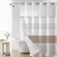 Bohemian Striped Pattern Shower Curtain, 1 Count Waterproof Shower Curtain with Removable Lining, Bathroom Curtain, Bathroom ...