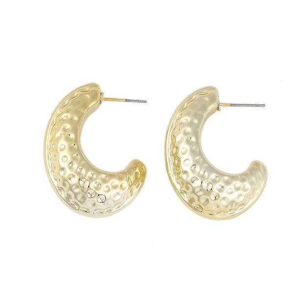 Texture Moon CCB Plastic Stud Earrings for Women