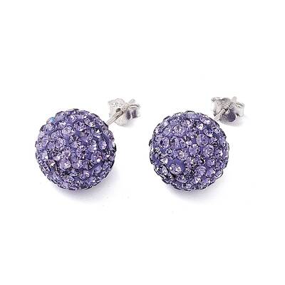 925 Sterling Silver Austrian Crystal Rhinestone Ear Stud