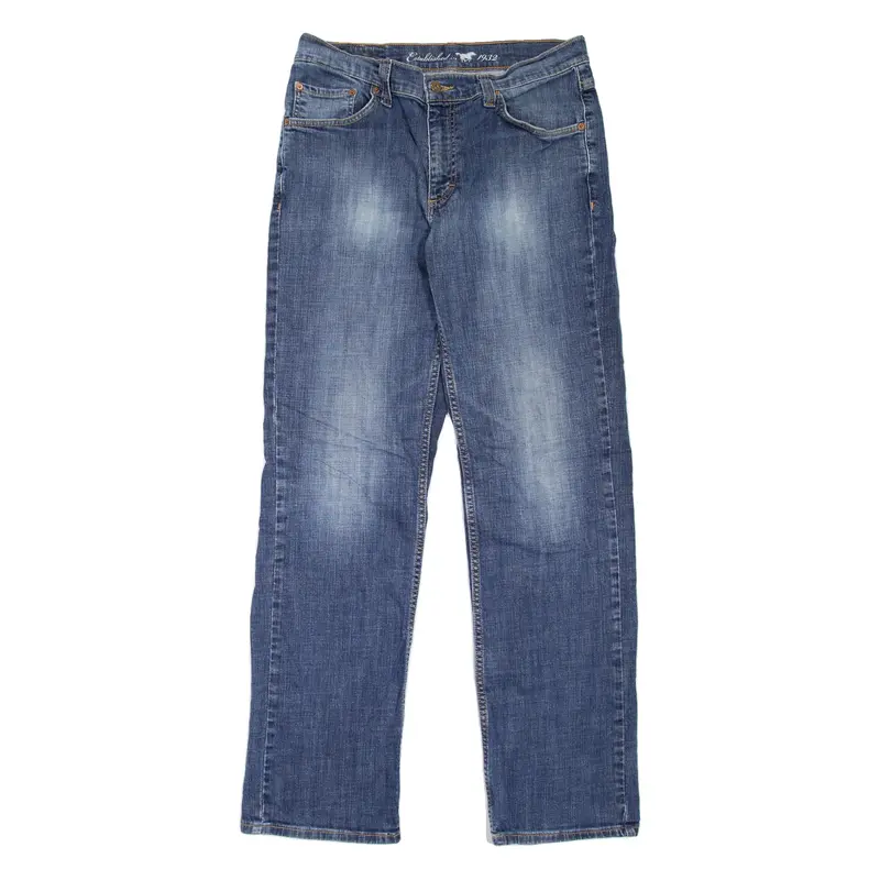 MUSTANG Big Sur Mens Jeans Blue Regular Straight Stone Wash W34 L34