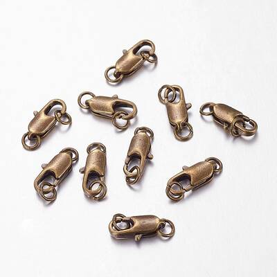 Brass Lobster Claw Clasps