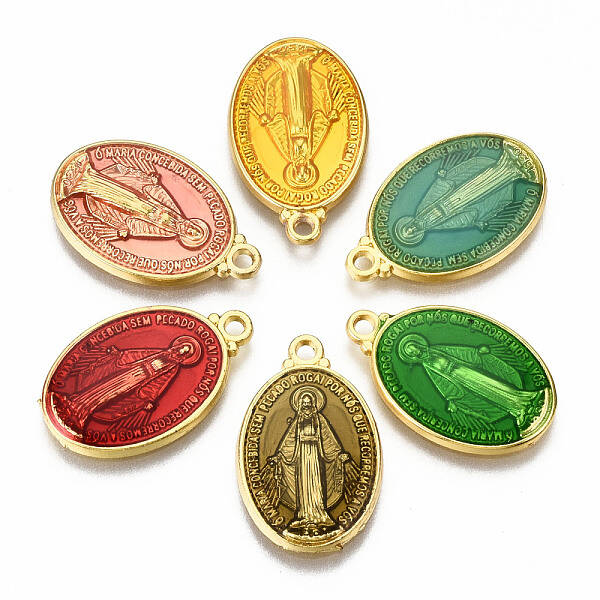 Brass Enamel Pendants