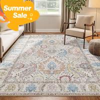 RELEANY Washable Rugs for Living Room, Boho Area Rug Carpet Non-Shedding High Traffic Machine Washable Rugs for Bedroom Kitch...