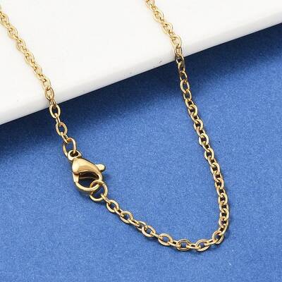 Ion Plating(IP) 304 Stainless Steel Cable Chain Necklaces