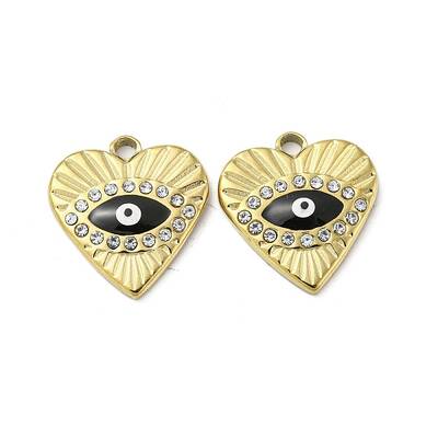Ion Plating(IP) 304 Stainless Steel Rhinestone Pendants