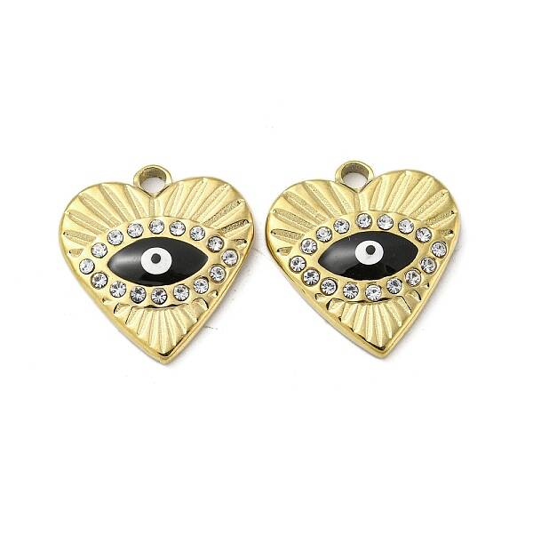 Ion Plating(IP) 304 Stainless Steel Rhinestone Pendants