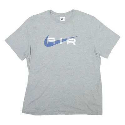 NIKE Air Mens T-Shirt Grey Crew Neck XL