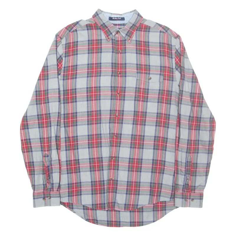 GANT Mens Shirt Grey Check Long Sleeve XL