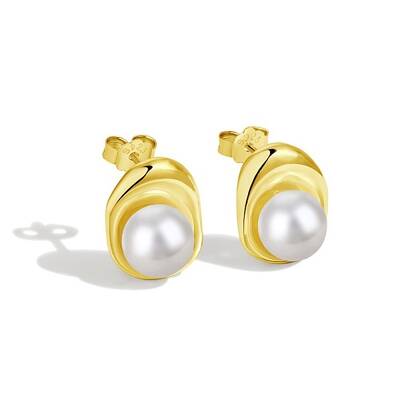 925 Sterling Silver Pearl Stud Earrings for Women