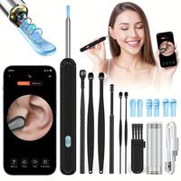 1080P HD Ear Wax Removal Tool with Camera, 6 Ear Spoon Set, Rechargeable USB/Battery Dual Power, Ear Cleaning Device for Safe...