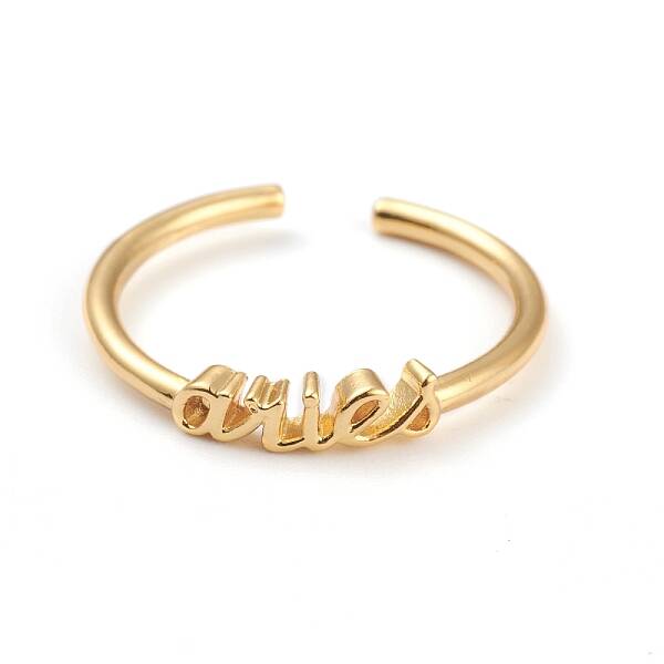 Constellation/Zodiac Sign Brass Cuff Rings