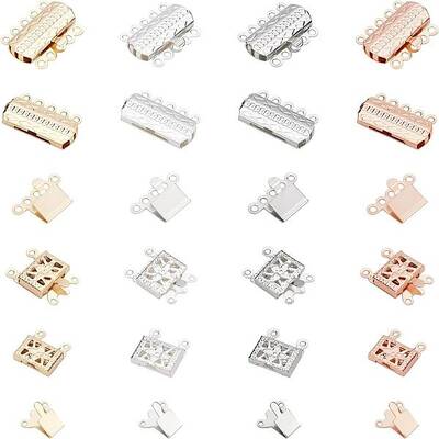 32PCS 2 Style 304 Stainless Steel Box Clasps