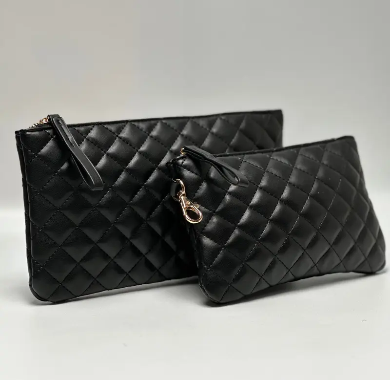 Leather Pouch Set - Clip-on Pouch Gift set (Quilted)
