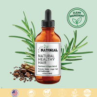 4- In 1 Natural Growth Oil for All Hair Types - Clean Beauty-Rosemary & Castor Oil - Moisturizing & Nourishing Formula -