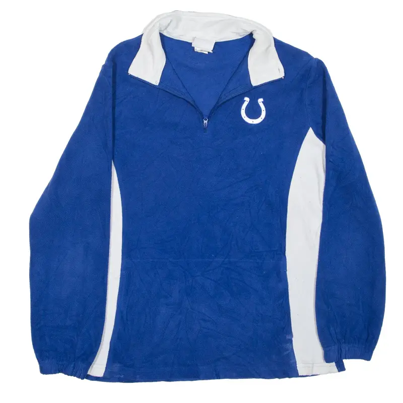 NFL Indianapolis Colts 1/4 Zip Fleece Blue Collared Womens M