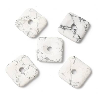 Frosted Natural Howlite Pendants