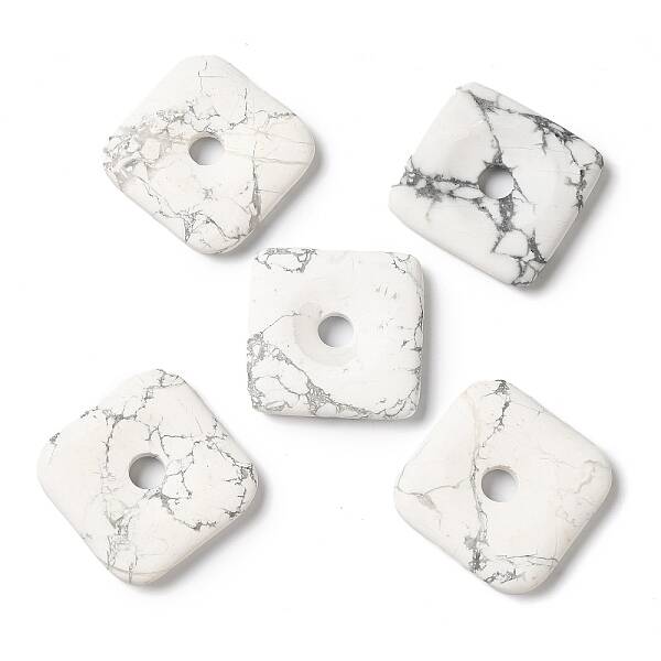 Frosted Natural Howlite Pendants