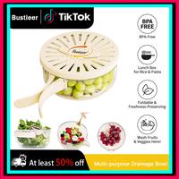 Bustieer Multifunctional Drainer Colander Basket Salad Bowl Folding Handle Berry Basket for Rinsing and Filtering Impurities ...
