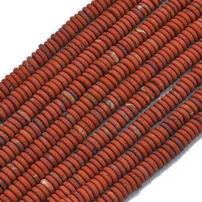 Frosted Natural Red Jasper Beads Strands