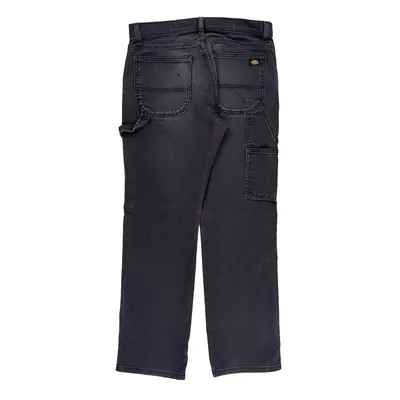Flex Dickies Carpenter Trousers - 32W 29L Black Cotton Blend | Size: 32″ waist