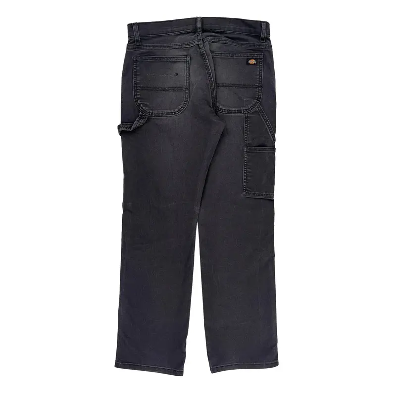 Flex Dickies Carpenter Trousers - 32W 29L Black Cotton Blend | Size: 32″ waist