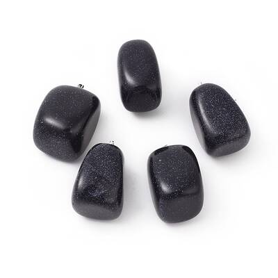 Synthetic Blue Goldstone Pendants