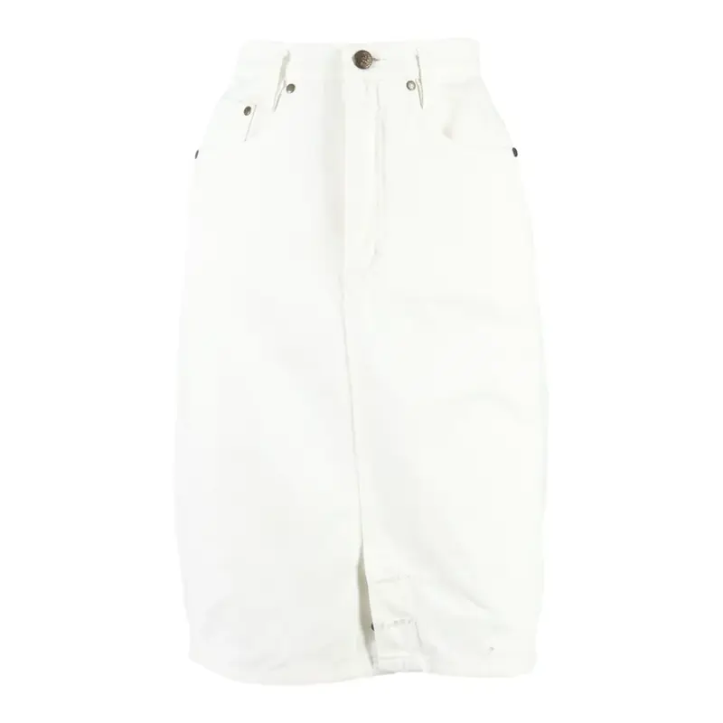 Animali Womens Straight Skirt White Knee Length M