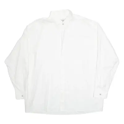 CASAMODA Mens Formal Shirt White Long Sleeve 2XL