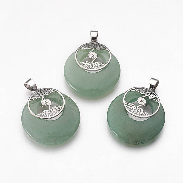 Natural Green Aventurine Pendants