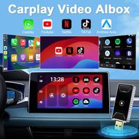 Mini AI Box - Streaming Netflix/Youtube/Tiktok to your car! 2 in 1 Wireless CarPlay and Android Auto Adapter suitable for Fac...