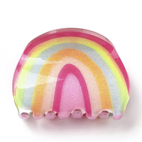 Rainbow Shaped Acrylic Claw Hair Clips