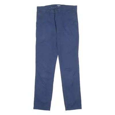 CARHARTT WIP Sid Mens Twill Trousers Blue Regular Tapered W30 L32