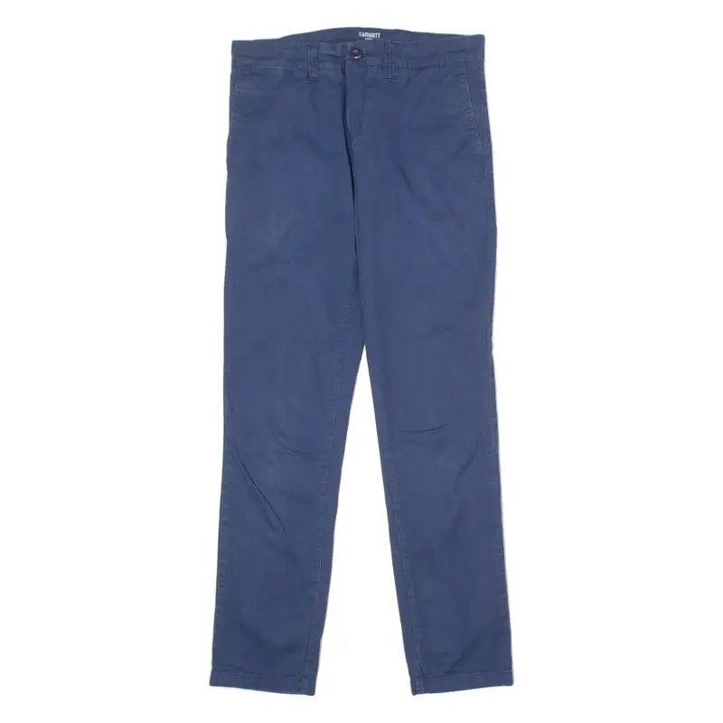 CARHARTT WIP Sid Mens Twill Trousers Blue Regular Tapered W30 L32