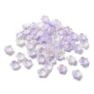 Gradient Color Acrylic Bead Caps