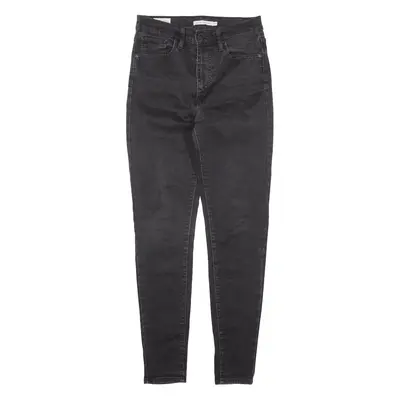 LEVI'S Premium Big E Mile High Jeans Black Denim Slim Skinny Womens W27 L30