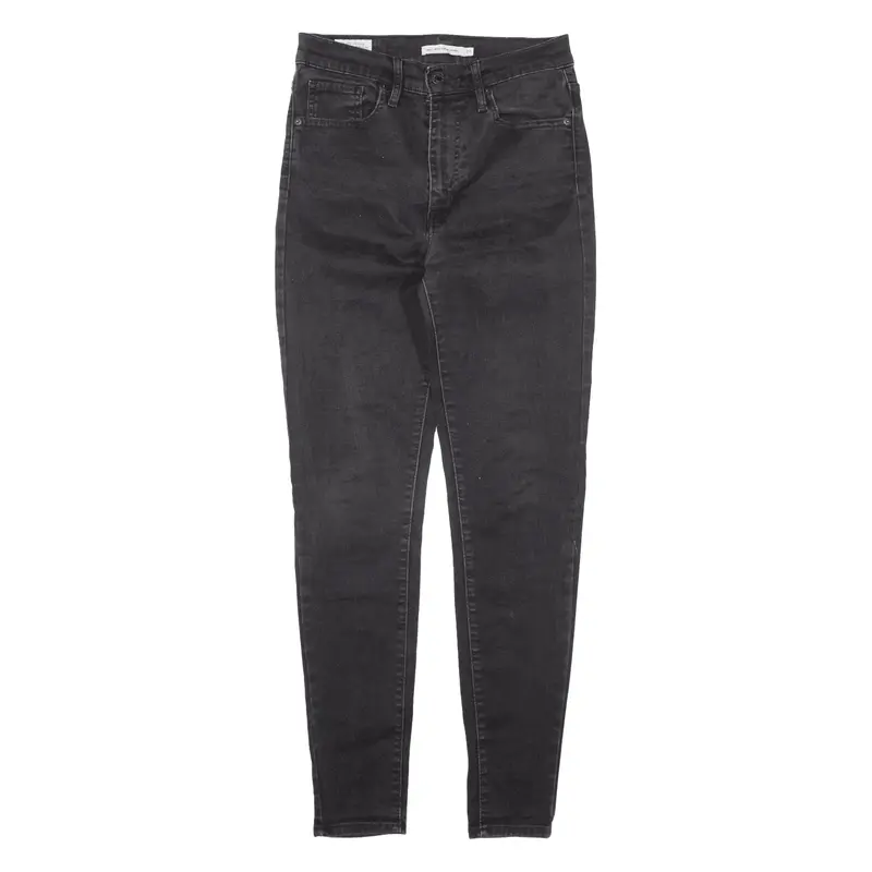 LEVI'S Premium Big E Mile High Jeans Black Denim Slim Skinny Womens W27 L30