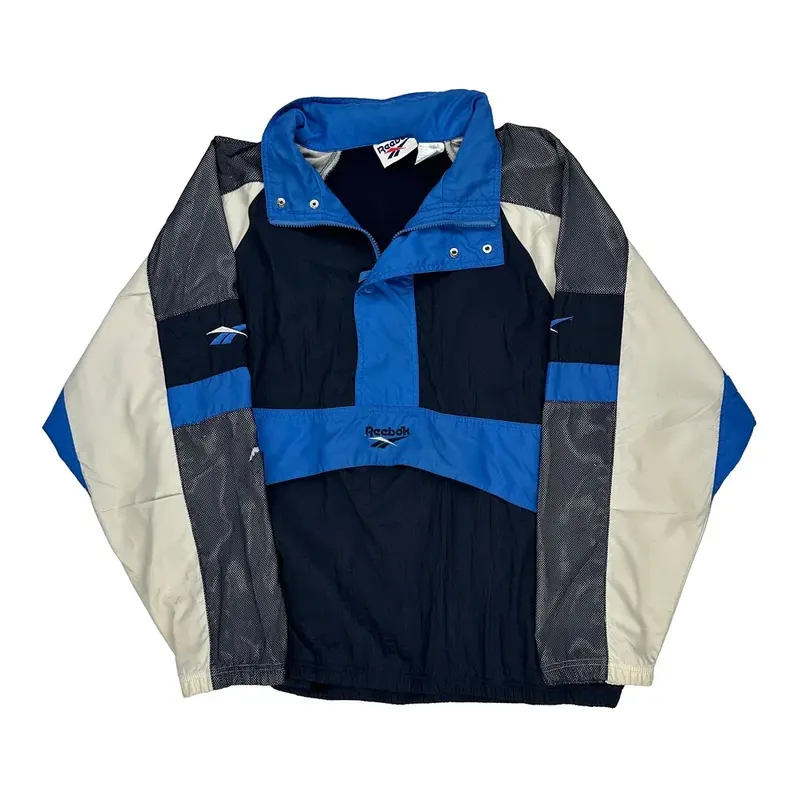 Reebok Jacket - Large Navy Nylon