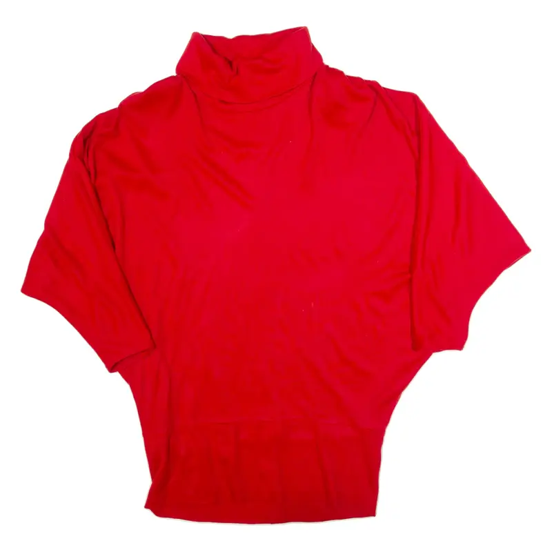 SPENGLER MODE Womens Top Red High Neck Long Sleeve XL
