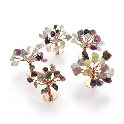 Natural Fluorite Chips Display Decorations