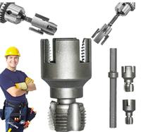 Pipe Thread Cutting Tool, Electric Drill Compatible Pvc Pipe Threader Kit, Thread Trimming and Angle Bolt Repair Tool, Garden...