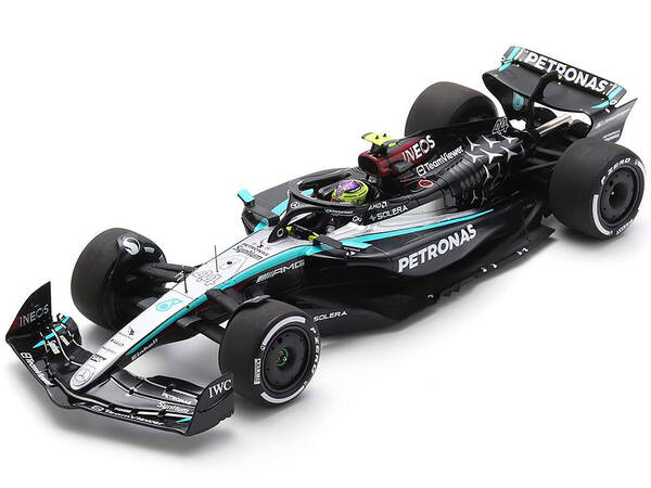 Mercedes-AMG F1 W15 E Performance #44 Lewis Hamilton Petronas Formula One F1 Bahrain GP (2024) with Acrylic Display Case 1/18...