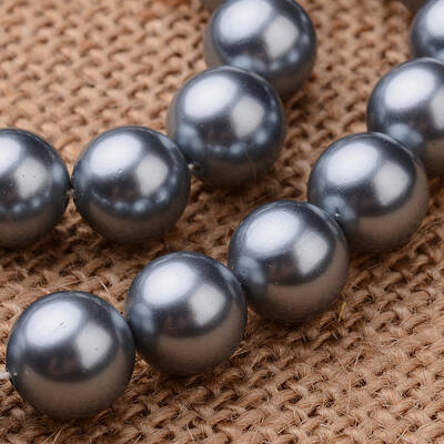 Polished Round Grade A Shell Pearl Bead Strands