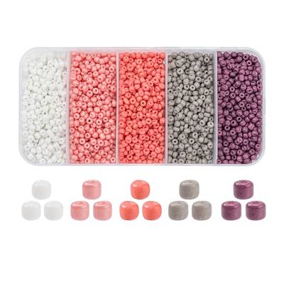 1900Pcs 5 Colors Baking Paint Glass Seed Beads