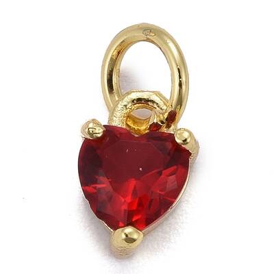 Brass Micro Pave Cubic Zirconia Charms