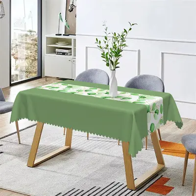 Morandi Green Leaves Branch Spring Dining Tablecloth - Aperturee