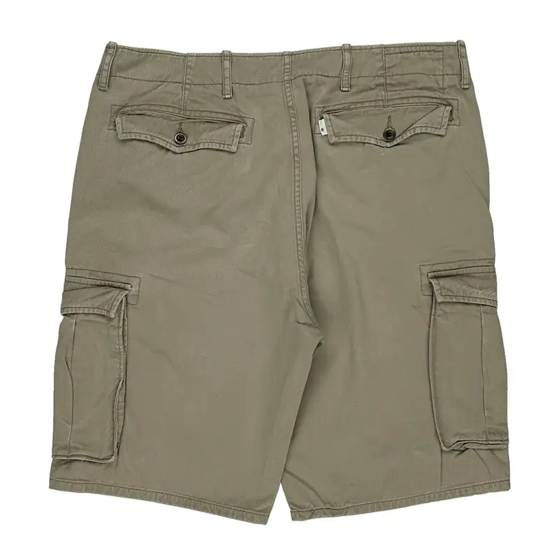 White Tab Levis Cargo Shorts - 36W 11L Grey Cotton | Size: 36″ waist