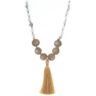Alegria Tassel Necklace - Blue